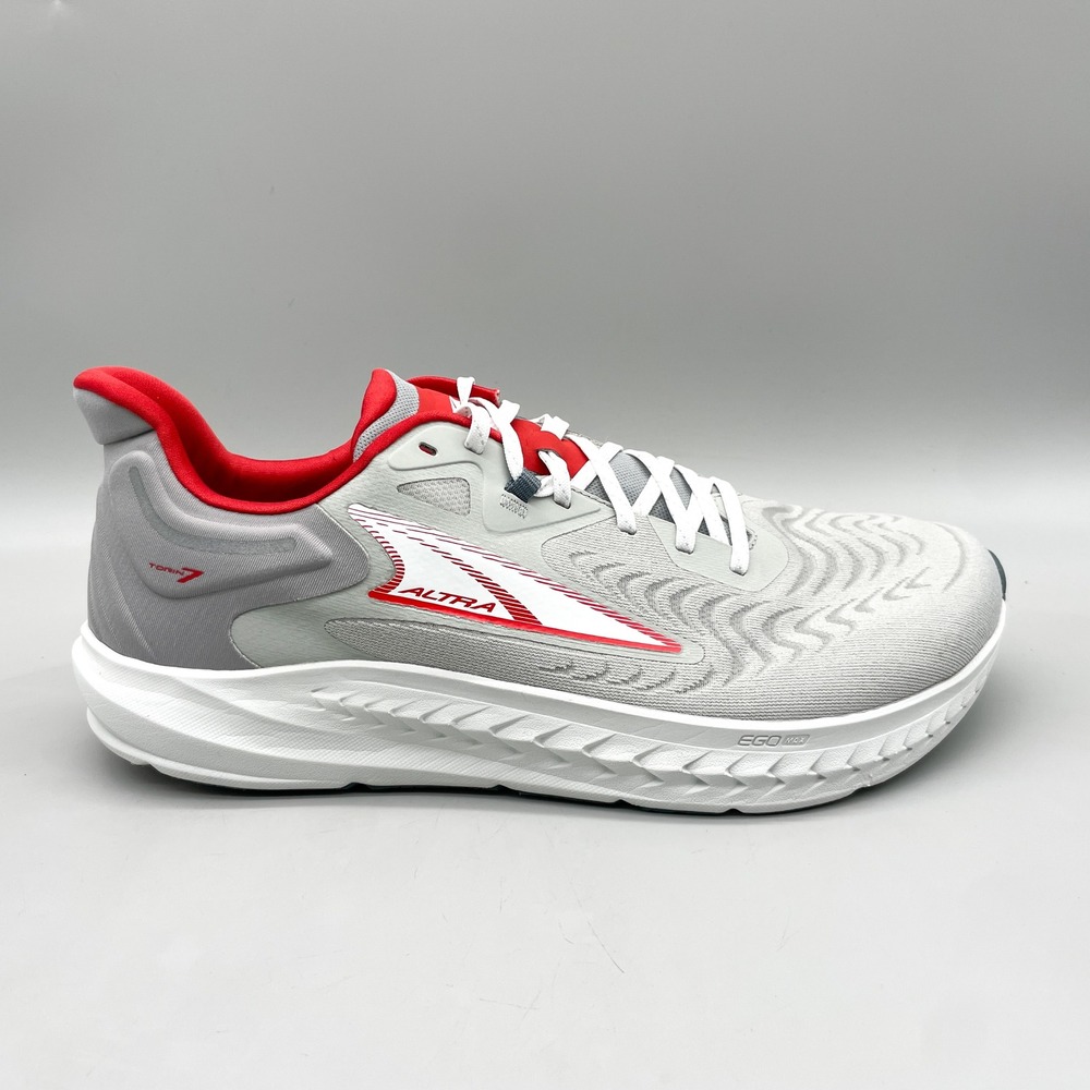 Altra Mens 13 Torin 7 Road Running Shoes Gray Red Gym Training Gorpcore Sneakers